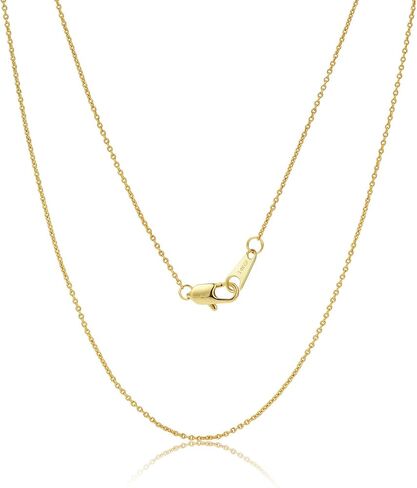 14k Gold Dainty Necklaces for Women & Men 1mm Cable Link Chain Stackable Necklace Waterproof Non-tarnish Women's Trendy Gold Chains Jewelry Unisex Gift Lifetime Quality in Saudi Arabia