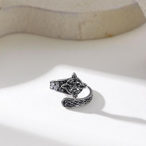 Witches Knot Adjustable Ring for Women,Witchcraft Celtic Amulet Nudo de Bruja Ring Vintage Jewelry Gift in Saudi Arabia