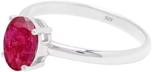 Natural Gemstone Ring, 925 Sterling Silver Ring Handmade Statement Ring For Women and Girls, Minimalist Gemstone Ring Engagement, Unique Christmas Jewelry Gift For, Promise Ring Size US in Saudi Arabia