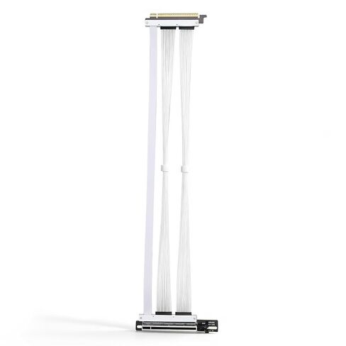 PCIe 5.0 X16 Riser Cable Right Angle Left Angle Straight Flexible Bundle Cable for AI Server 50-60 CM Length Black and White (Black, Right Angle 60cm) in Saudi Arabia