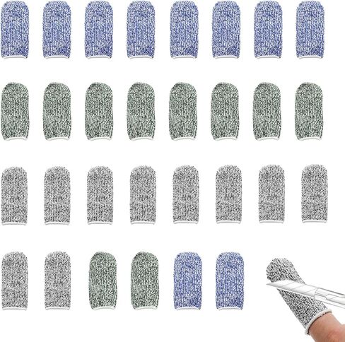 30 PCS Finger Cots Cut Resistant Finger Guards Protectors Thumb Protector for Garden, Kitchen, Sculpture (Black) in Saudi Arabia
