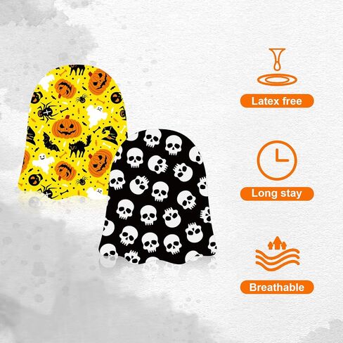25 Pcs Adhesive Patches for Libre 2 & Libre 3, Halloween Designs Breathable Non-Woven Fabric Over Patches Waterproof Sensor Covers Adhesive Stickers (5 Styles) in Saudi Arabia