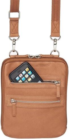 Gun Tote'n Mamas Crossbody Essential Concealed Carry Tumbled Leather GTM-109 Tan in Saudi Arabia