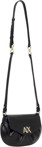 Armani Exchange Women's Paige Mini Clutch Sea Salt , Black, One Size in Kuwait