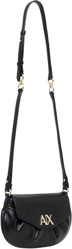 Armani Exchange Women's Paige Mini Clutch Sea Salt , Black, One Size in Kuwait