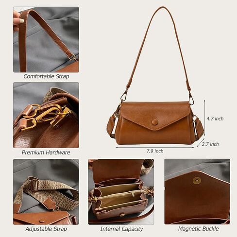 crossbody bags for women Small Leather mini Purse Retro Hobo Shoulder Handbag in Kuwait