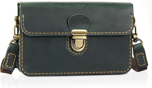 Robrasim Small Leather Crossbody Bag for Women, Phone Wallet with Card Slots, Handmade Wristlet Purse for Travel & Daily Use in Saudi Arabia