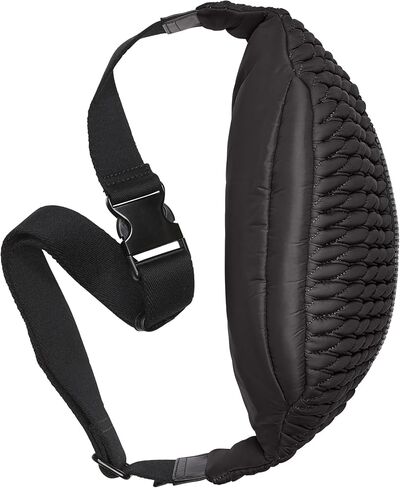 DKNY Women's Mack Nylon Belt Bag, Black/Black, One Size in Kuwait