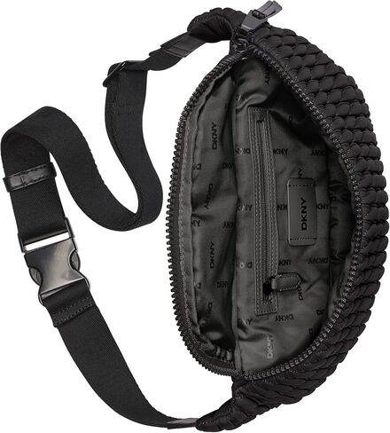 DKNY Women's Mack Nylon Belt Bag, Black/Black, One Size in Kuwait