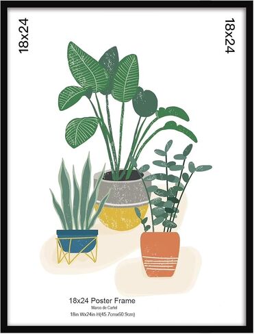 18x24 Picture Frame – Black Flat Profile Wall Photo Frame in Saudi Arabia