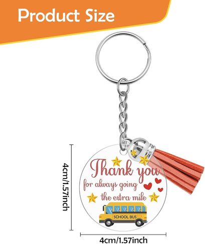 Xiahuyu 8 Pcs Bus Driver Keychains School Bus Driver Appreciation Gifts Bulk Thank You Gifts for Employee Coworker Bus Drivers End of Year Christmas Leaving Farewell Retirement Gift in Kuwait