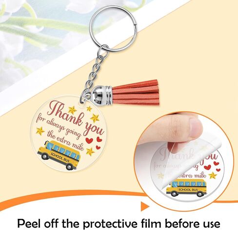 Xiahuyu 8 Pcs Bus Driver Keychains School Bus Driver Appreciation Gifts Bulk Thank You Gifts for Employee Coworker Bus Drivers End of Year Christmas Leaving Farewell Retirement Gift in Kuwait
