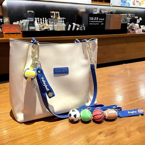 Tennis Keychain Set - Ball Purse Charms,Sports Backpack Keyrings for Tennis and other balls Lovers, Bag Accessories in Saudi Arabia