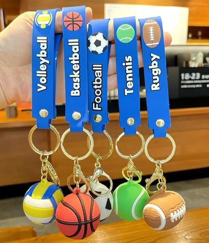 Tennis Keychain Set - Ball Purse Charms,Sports Backpack Keyrings for Tennis and other balls Lovers, Bag Accessories in Saudi Arabia