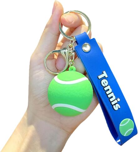Tennis Keychain Set - Ball Purse Charms,Sports Backpack Keyrings for Tennis and other balls Lovers, Bag Accessories in Saudi Arabia