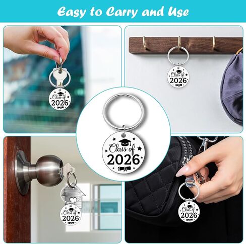 24Pcs Class of 2026 Gift Graduation Keychain College High School Seniors Masters Degree Graduate Students Gift Inspirational Graduate Gifts Party Favors Stuff Congratulation Presents for Her Him in Kuwait