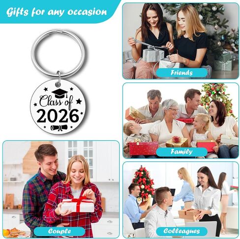 24Pcs Class of 2026 Gift Graduation Keychain College High School Seniors Masters Degree Graduate Students Gift Inspirational Graduate Gifts Party Favors Stuff Congratulation Presents for Her Him in Kuwait