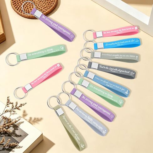 cufieovh Christian Gifts for Women Faith 36 PCS Silicone Christian Keychains Bulk Cross Religious Gifts for Church Catholic Gift for Godparents Godchild Bible Gift for Baptism Communion Confirmation in Saudi Arabia