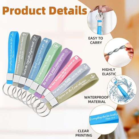 cufieovh Christian Gifts for Women Faith 36 PCS Silicone Christian Keychains Bulk Cross Religious Gifts for Church Catholic Gift for Godparents Godchild Bible Gift for Baptism Communion Confirmation in Saudi Arabia