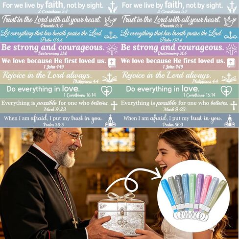 cufieovh Christian Gifts for Women Faith 36 PCS Silicone Christian Keychains Bulk Cross Religious Gifts for Church Catholic Gift for Godparents Godchild Bible Gift for Baptism Communion Confirmation in Saudi Arabia