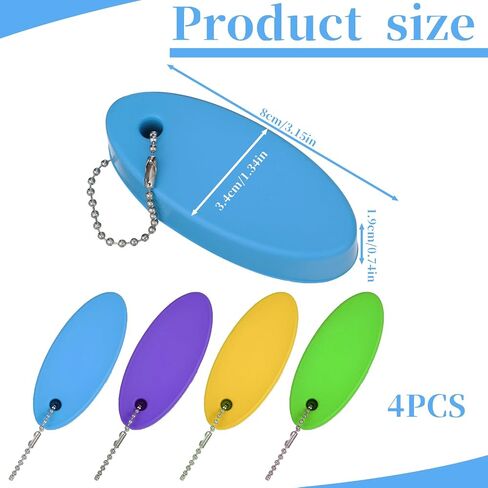4 Pack Floating Keychain for Boat Keys Waterproof Floating Key Ring Lightweight Boating Key Chain Pendant Accessories for Fishing Outdoor Surfing Kayak Water Sports Beach in Saudi Arabia