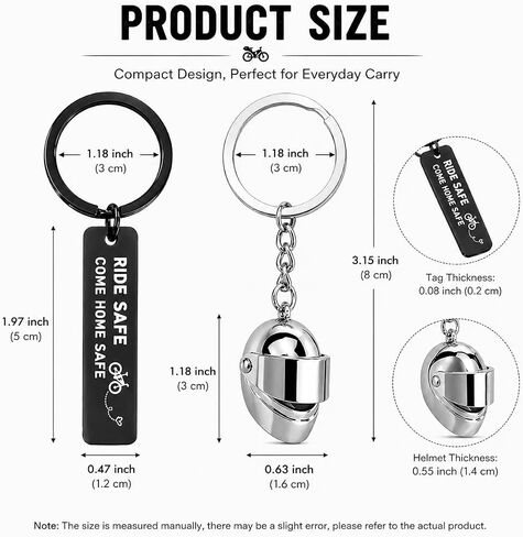 Ride Safe Come Home Safe Keychain - Motorcycle Biker Gift with Helmet Charm, Safe Driving Gift for Boyfriend Husband Son Cyclist E-Bike Rider in Saudi Arabia