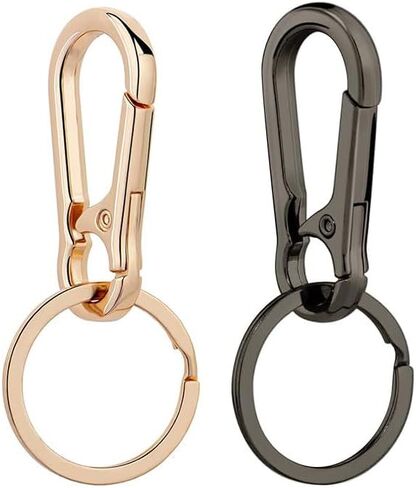 2 PCS Metal Keychains for Women Men, Key Chain Ring Clip Holder Organizer for Home Car, Sturdy Keyring Accessories in Kuwait