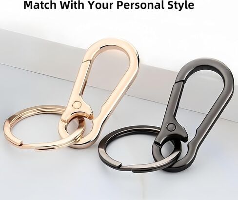 2 PCS Metal Keychains for Women Men, Key Chain Ring Clip Holder Organizer for Home Car, Sturdy Keyring Accessories in Kuwait