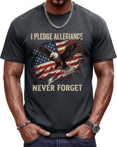 Evervibe Big and Tall Patriotic Shirts for Men, L-4 XL 4th of July Tops Independence Day T-Shirts American Flag Graphic Tees in Saudi Arabia