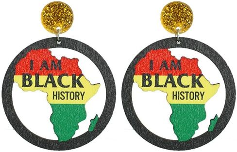 Juneteenth African Women Dangle Tassel Earrings for Women June 19th Independence Day Freedom Day Black History African American Jewelry in Saudi Arabia