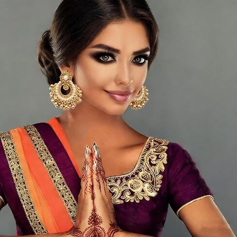 Indian Jhumka Earrings for Women Boho Ball Tassel Statement Dangle Earrings Vintage Chandelier Dangle Drop Stud Jewelry Gifts for Wedding Festival Holiday Outfits in Saudi Arabia