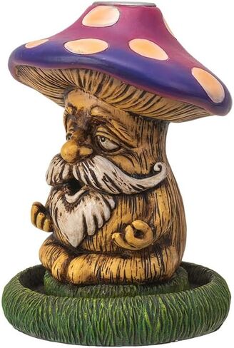 Pacific Giftware Mushroom Gnome Backflow Incense Burner – Relaxing Mushroom Gnome Handcrafted Decorative Piece for Home and Garden - Relaxation and Meditation in Kuwait