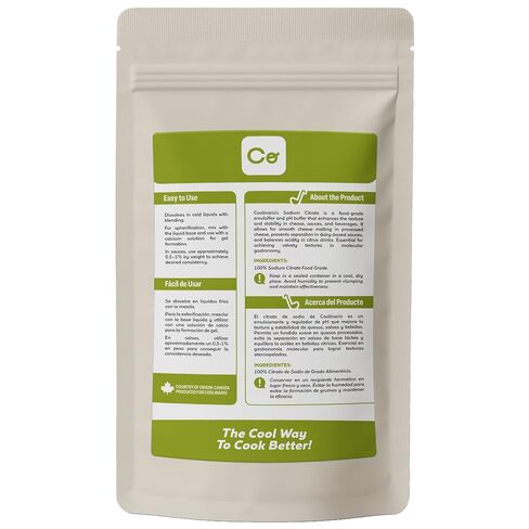 Coolinario Sodium Citrate Powder (1 LB) pH Buffer & Emulsifier | Food Grade, Enhances Creaminess & Reduces Acidity, Ideal for Smooth Cheese, Sauces, Beverages & Molecular Gastronomy in Saudi Arabia