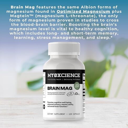 Magnesium L-Threonate + Mag Acetyl-Taurate (ATA Mag) + Mag Glycinate | Promotes Cognitive Well-Being, Enhanced Memory, Mental Clarity and Overall Brain Function | 120 Capsules in Saudi Arabia