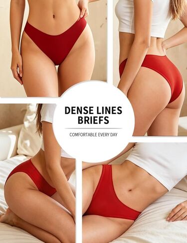 Cotton Underwear for Women 6 Pack No Show Sexy Bikini Panties High Cut Breathable Cheeky Low Rise Soft Hipster in Kuwait