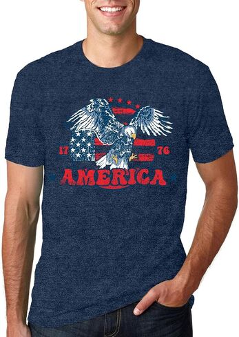 LBP American Flag Eagle Shirt Men's 1776 July Patriotic T Shirt 4th of July Tees USA Flag Shirt in Saudi Arabia