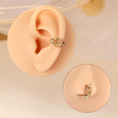 PEAKLINK Spike Nose Hoop Ring 16G Conch Hoop Earring 316L Surgical Steel Septum Daith Tragus Jewelry Helix Cartilage Lobe Earring in Saudi Arabia
