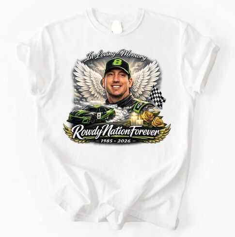 Kyle Bus.ch Memorial Racing Shirt, Number 8 Racing Legend Tribute Tee, Never Forgotten Motorsports Fan Shirt, Unisex Plus Sizes up to 4XL. Multicolor in Kuwait