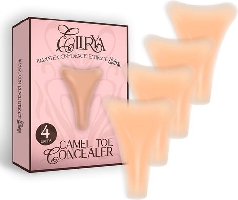 Camel Toe Concealer, Camel Toe Underwear for Women | Seamless Silicone Pad, No Show Cover for Women, Proof Guard, Invisible Reusable Silicone Pad (4 Pack) in Kuwait