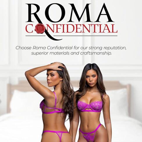 Sexy Bra and Panty Set for Women Roma Sheer Desire Floral Lace Underwire Bra Panties 2 Piece Lingerie Set Valentine Nightwear in Saudi Arabia