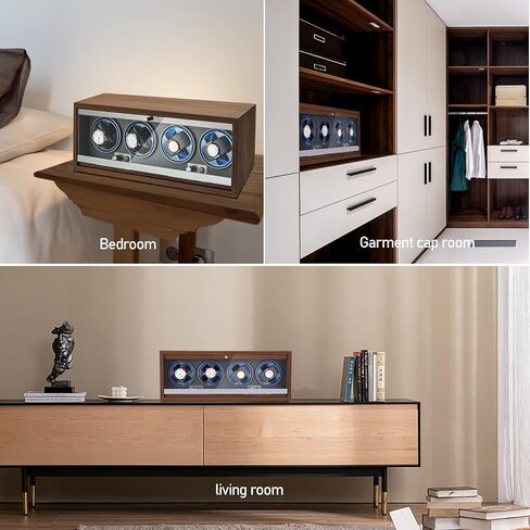 Watch Winder for Automatic Watches, Ultra Quiet Motor for 4 Watches with LED Lights, Automatic Watch Winder with 4 Rotation Modes in Saudi Arabia