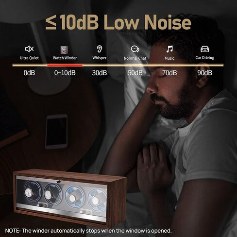 Watch Winder for Automatic Watches, Ultra Quiet Motor for 4 Watches with LED Lights, Automatic Watch Winder with 4 Rotation Modes in Saudi Arabia