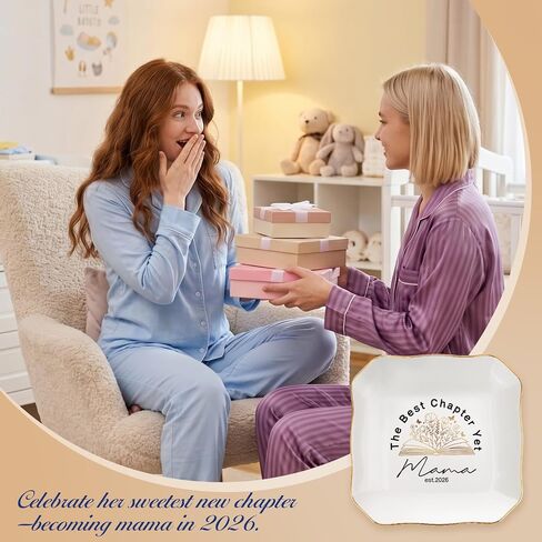 New Mom Gifts, Gifts for New Mom, Postpartum Gifts for Mom, Mom Gifts After Birth, Pregnancy Gifts for First-Time Mom, Mother, Mama, Mom to Be, Expecting Mom, 4"x4" Ceramic Jewelry Tray in Saudi Arabia