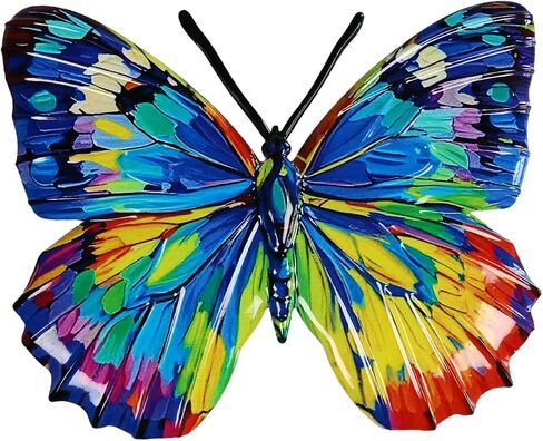 Moruska Large Metal Butterfly Garden Wall Decor, Outdoor Metal Wall Art Butterfly Ornaments for Garden Fence Patio Yard Porch, Exterior Indoor Wall Hangings in Saudi Arabia