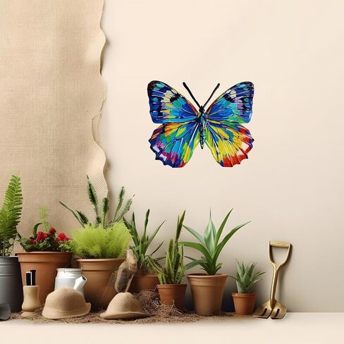 Moruska Large Metal Butterfly Garden Wall Decor, Outdoor Metal Wall Art Butterfly Ornaments for Garden Fence Patio Yard Porch, Exterior Indoor Wall Hangings in Saudi Arabia