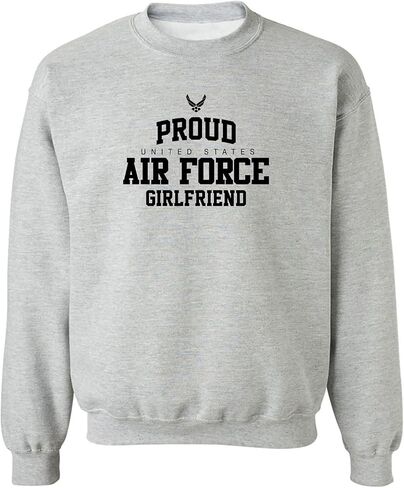 zerogravitee Proud Air Force GIRLFRIEND Crewneck Sweatshirt in Kuwait