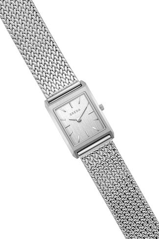 Breda 'Virgil Tethered' Silver and Metal Mesh Watch, 20MM in Saudi Arabia