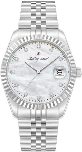 Mathey-Tissot Quartz White Mother of Pearl Dial Men's Watch H250953A-B in Saudi Arabia