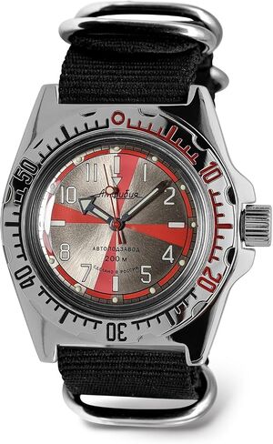 VOSTOK | Amphibia 110651 Radio Room Automatic Self-Winding Diver Wrist Watch | Black Strap in Saudi Arabia