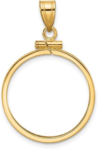 14k مصقول 21.6 مم × 1.7 مم قلادة بحافة معدنية علوية in Kuwait